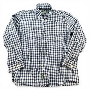 Orvis Shirt Mens XL Blue Check Plaid Button Down Long Sleeve Pocket Classic